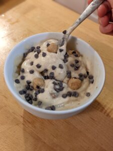 chocolate chip cookie dough nice cream